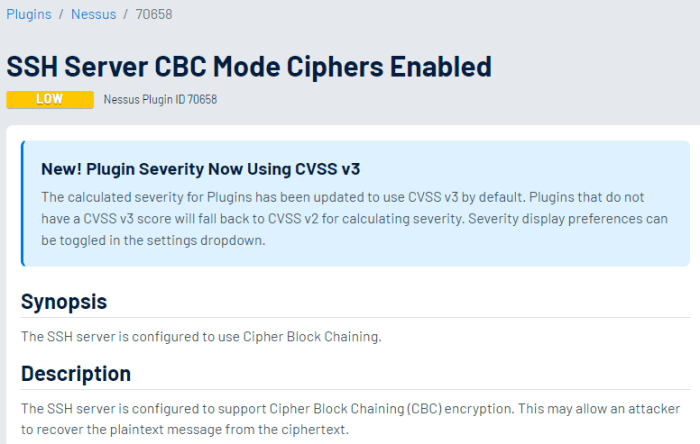 ssh server cbc mode ciphers enabled