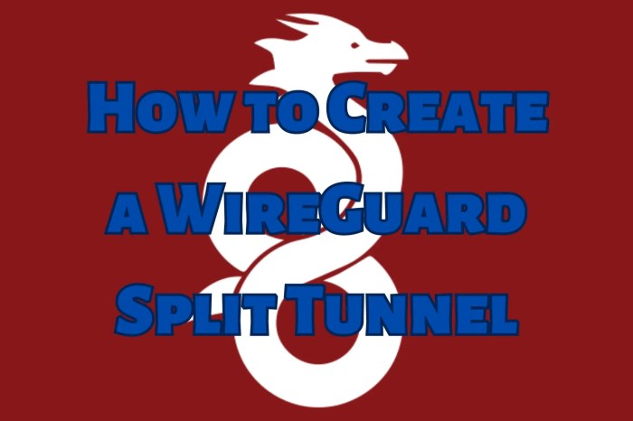 wireguard split tunnel config
