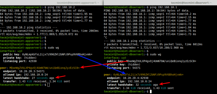 vpn tunnel wireguard linux secure node sudo wg ping fast modern