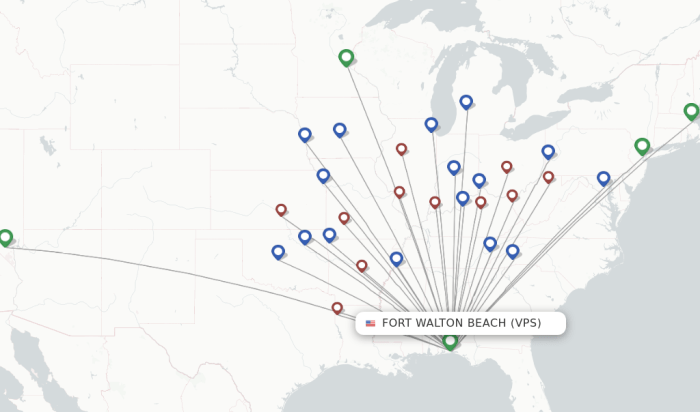 airport destin walton fort beach map vps terminal allegiant flights airports